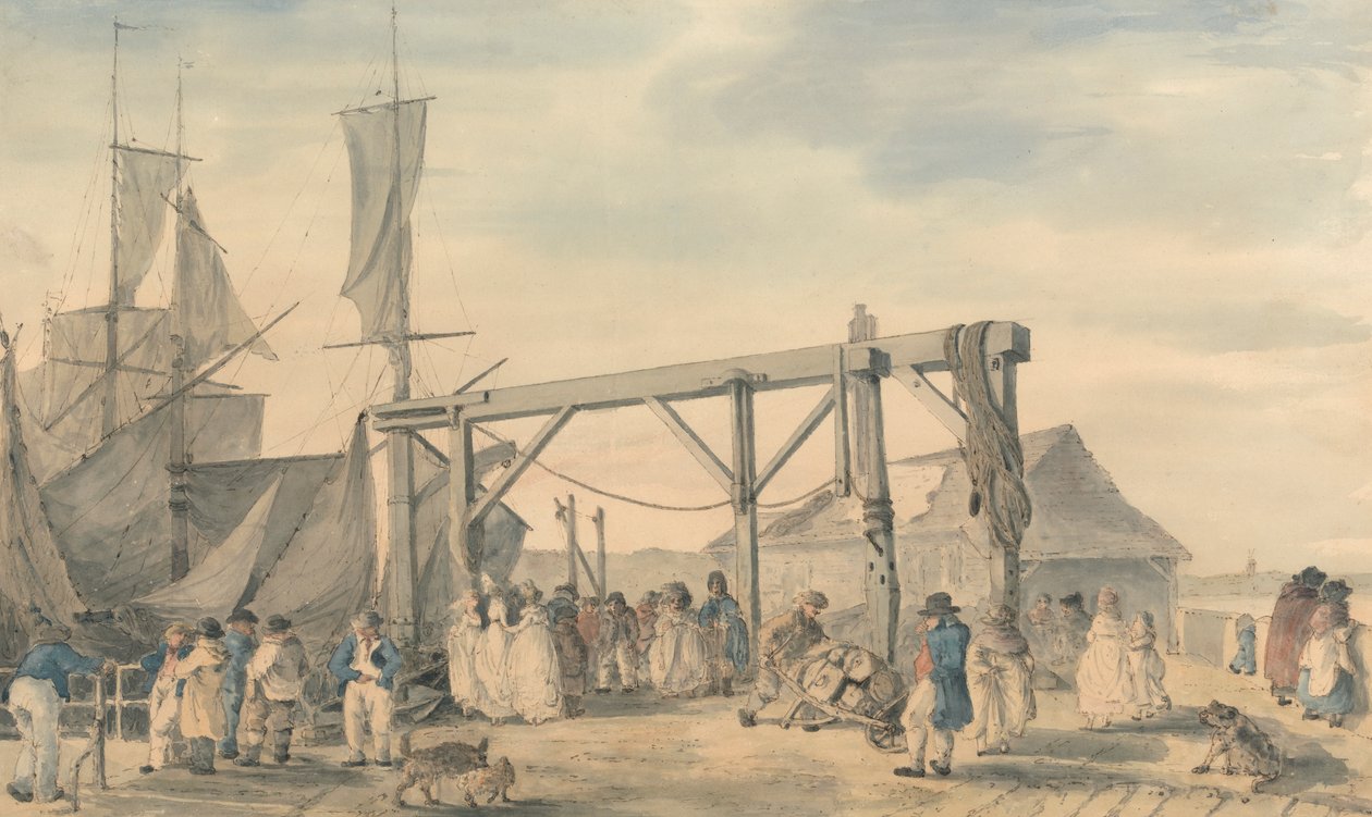 Przybycie Hoya do Margate autorstwa Philippe Jacques de Loutherbourg