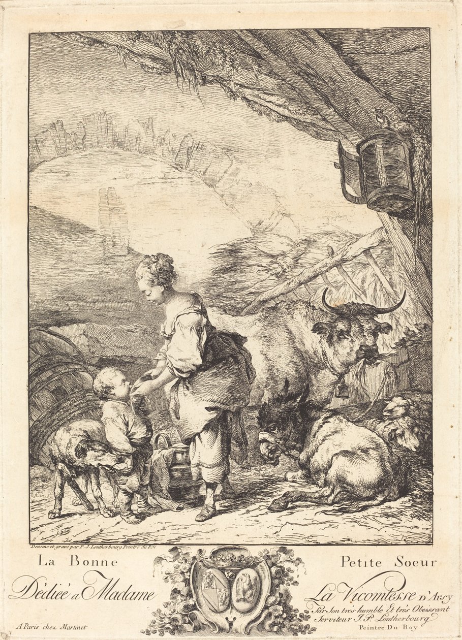 Dobra młodsza siostra autorstwa Philippe Jacques de Loutherbourg II