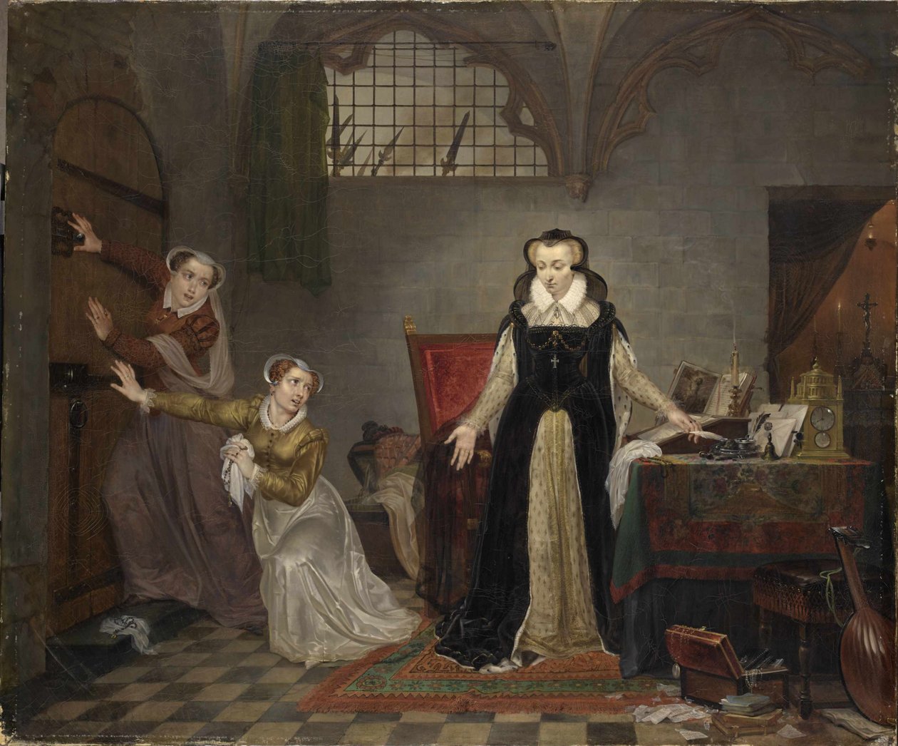 Ostatnie godziny Marii Stuart, królowej Szkotów, przed 1819 rokiem. autorstwa Philippe Jacques van Brée