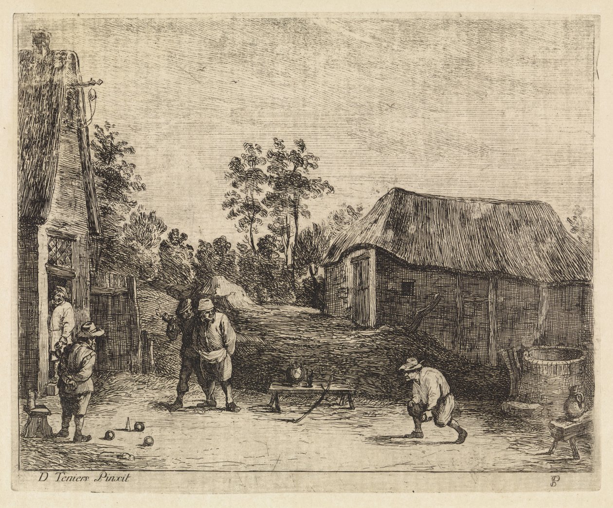 Rolnicy grają w bule autorstwa Philippe Lambert Joseph Spruyt