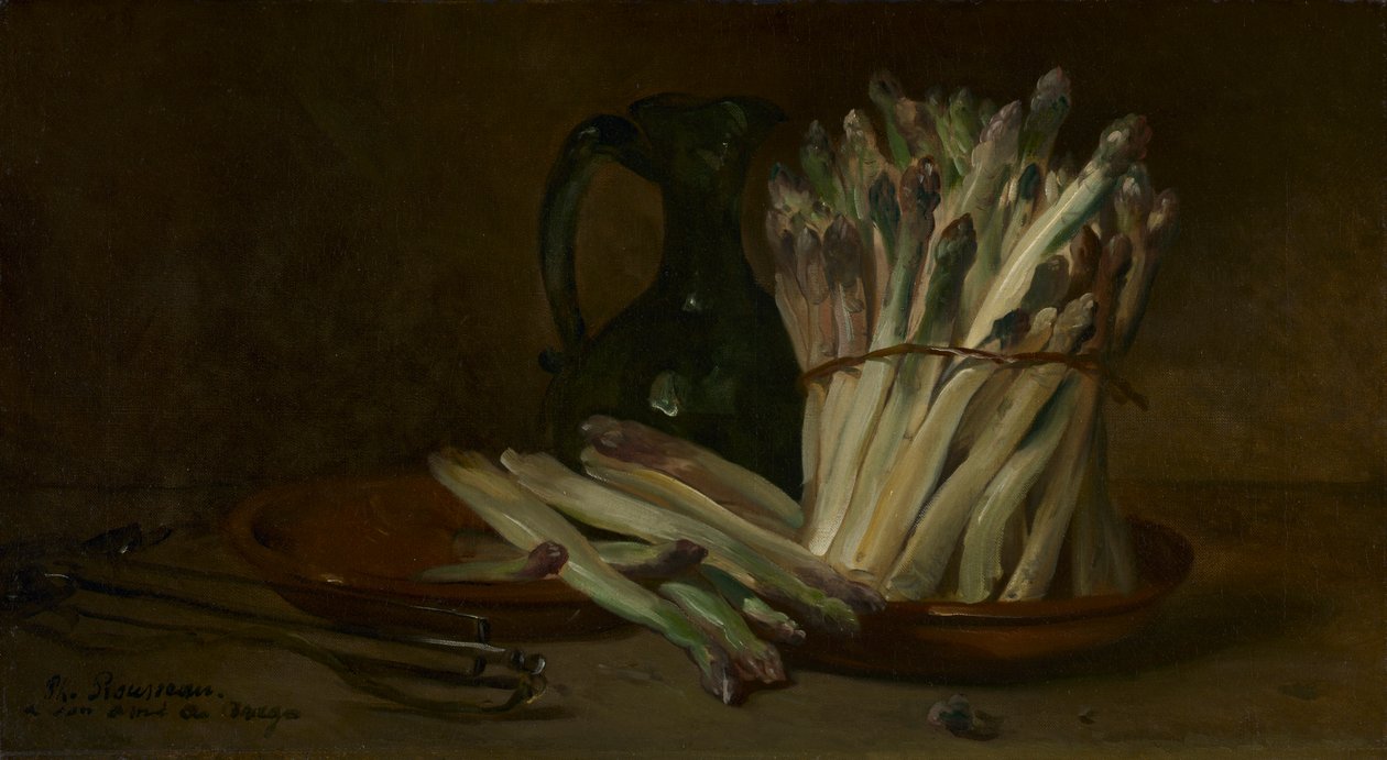 Martwa natura ze szparagami, c. 1880. autorstwa Philippe Rousseau