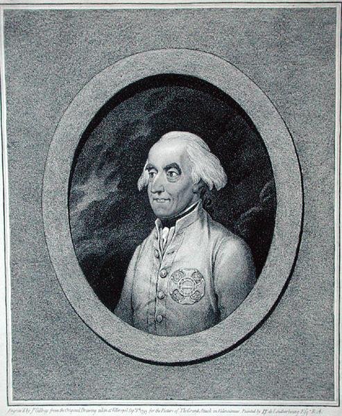 Generał hrabia Clairfayt (1733-98), ryty przez Jamesa Gillray (1757-1815) (1793) (grafika) autorstwa Philippe de (after) Loutherbourg