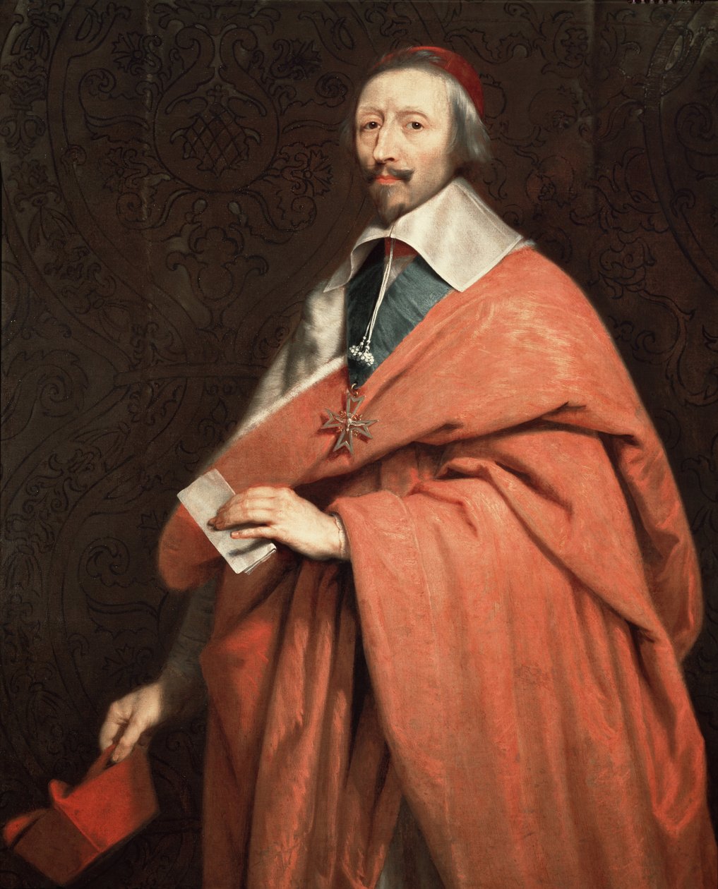 Portret Armanda Jean du Plessis, kardynała de Richelieu (olej na płótnie) autorstwa Philippe de (studio of) Champaigne