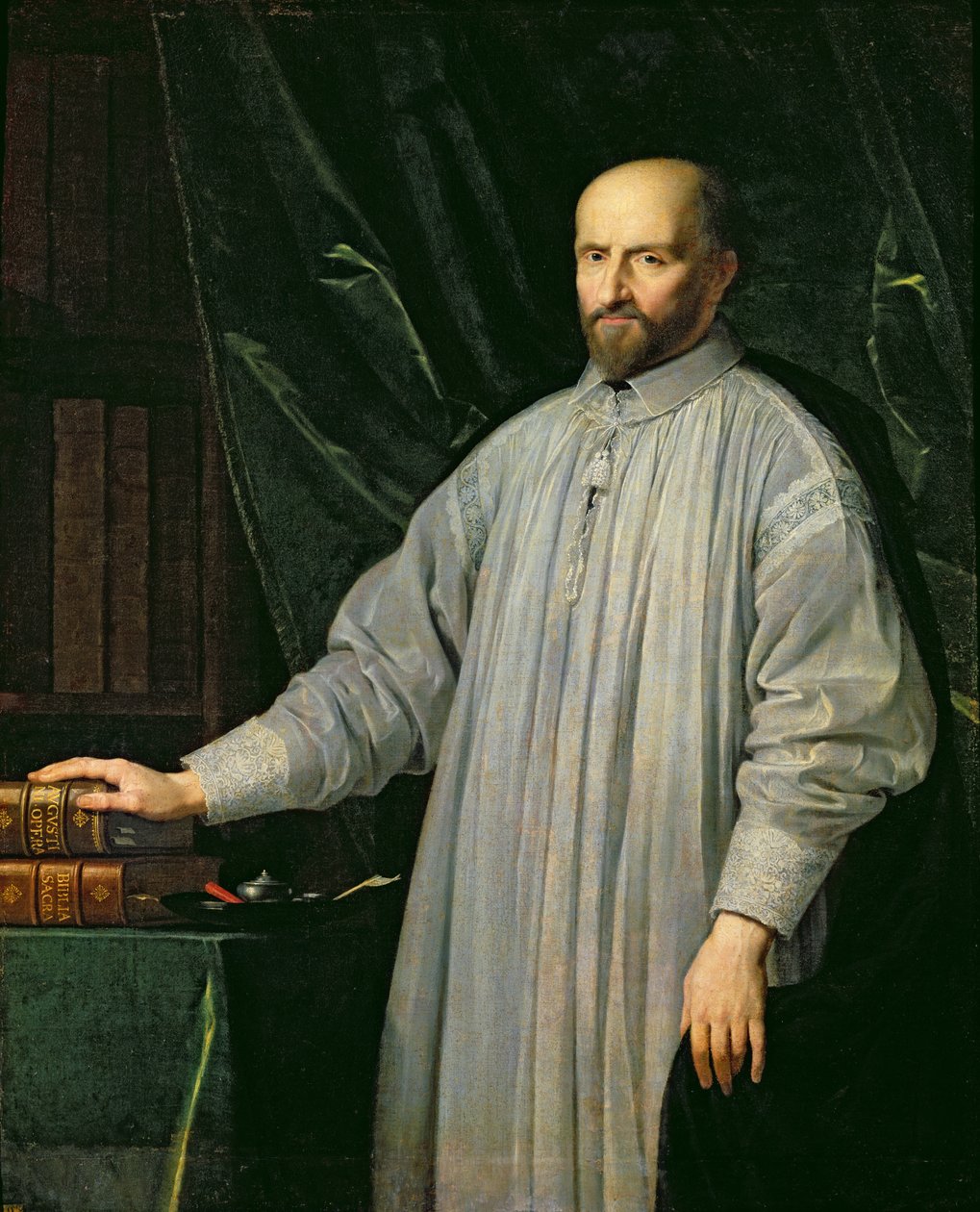 Jean Duvergier de Hauranne (1581-1643) opat Saint-Cyran, c.1646-48 autorstwa Philippe de Champaigne
