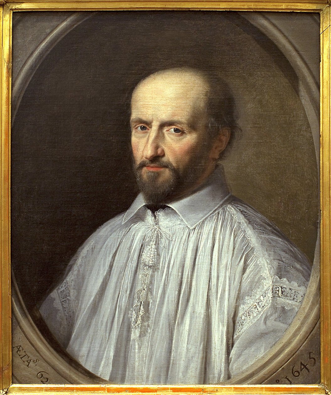 Jean Duvergier de Hauranne, opat Saint Cyran (1581-1643). Obraz Philippe de Champaigne (1602-1674), olej na płótnie autorstwa Philippe de Champaigne