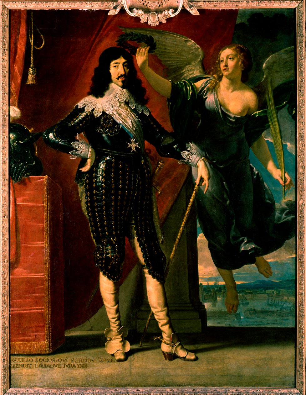 Ludwik XIII - portret jego koronacji przez Victory autorstwa Philippe de Champaigne