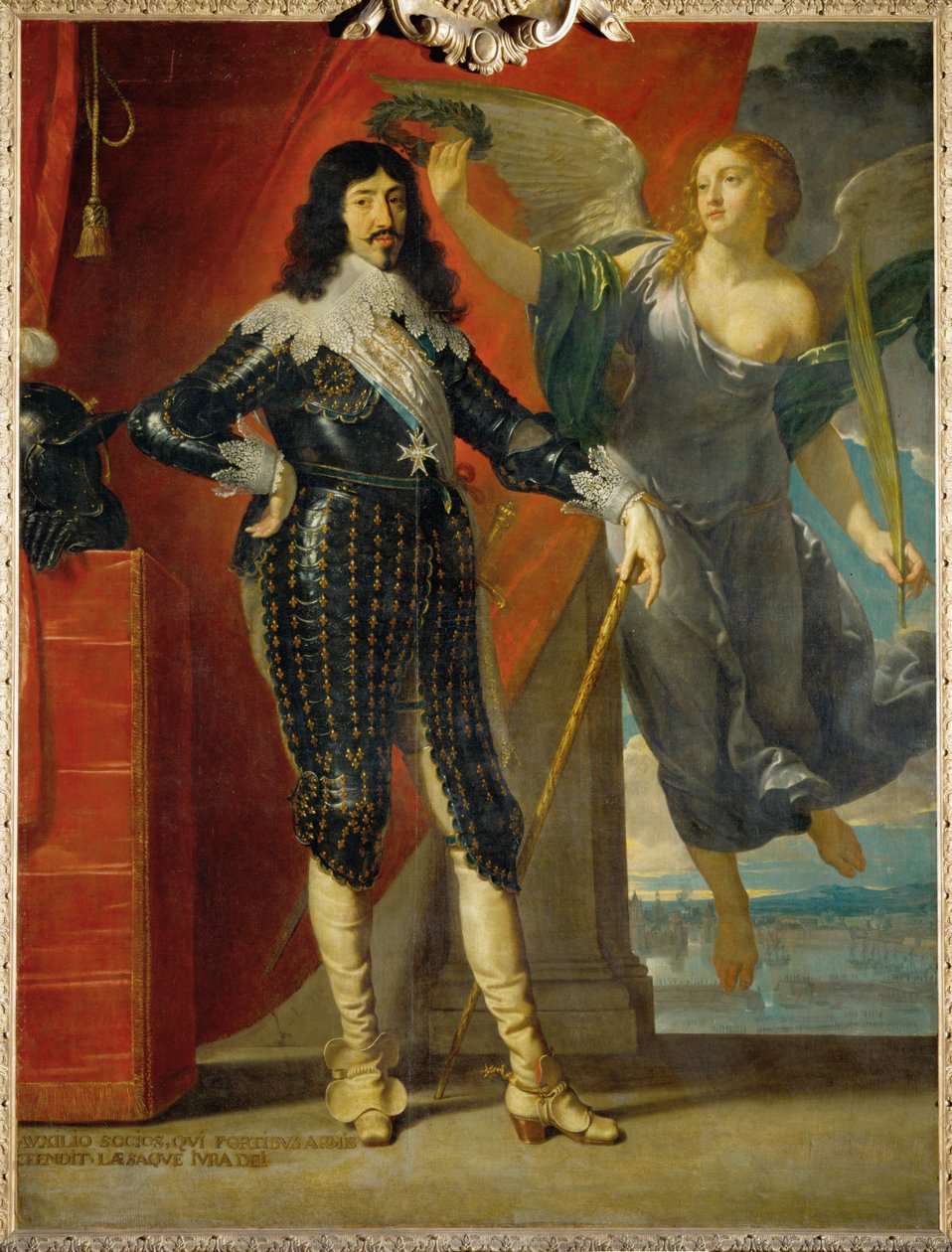 Ludwik XIII ukoronowany zwycięstwem ... autorstwa Philippe de Champaigne