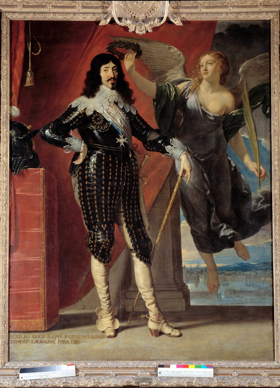 Portret u stóp Ludwika XIII (1601-1643) wieńczy Zwycięstwo. Obraz Philippe de Champaigne (1602-1674) autorstwa Philippe de Champaigne