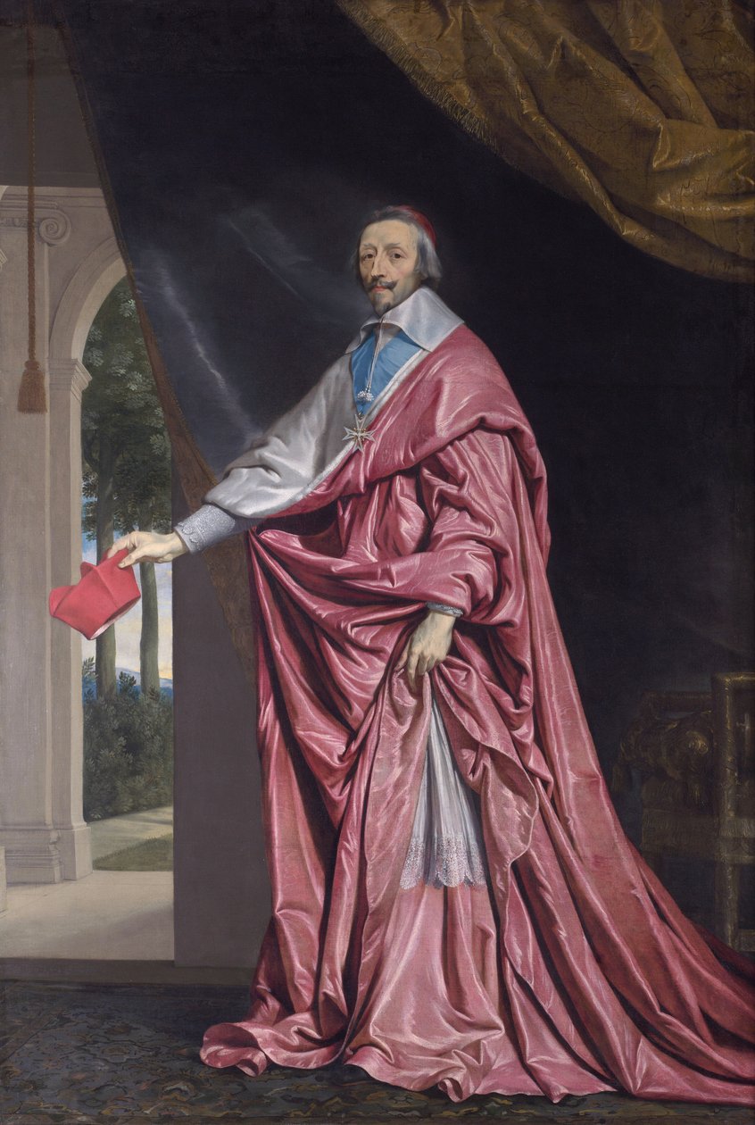 Portret Armanda Jeana du Plessis, kardynała Richelieu autorstwa Philippe de Champaigne