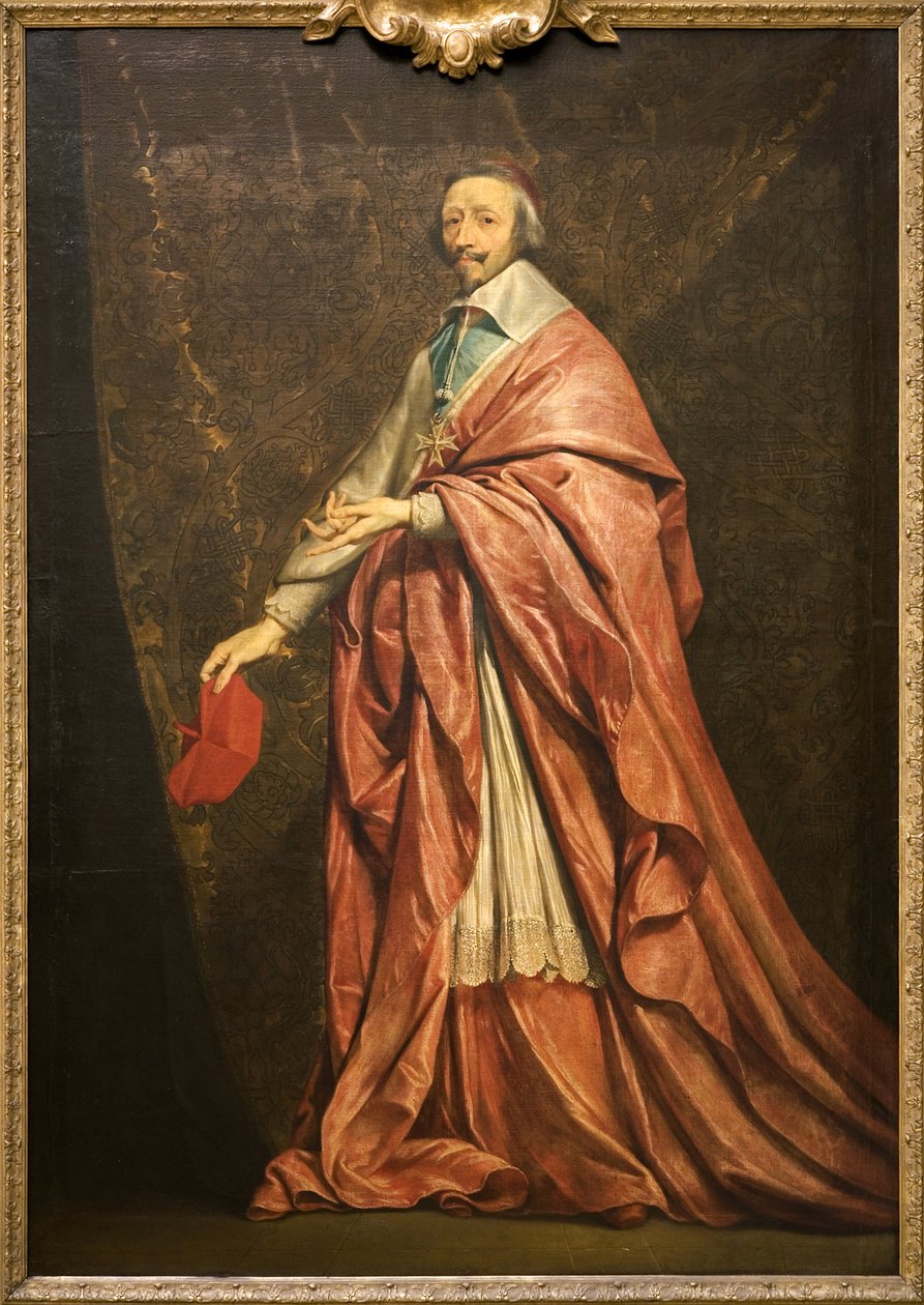 Portret Armanda Jean du Plessis kardynała de Richelieu (olej na płótnie) autorstwa Philippe de Champaigne