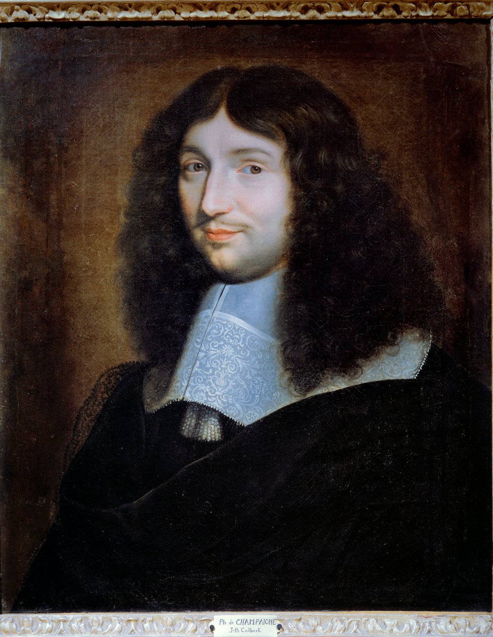 Przypuszczalny portret Jeana Baptiste (Jean-Baptiste) Colbert (1619-1683), zarządcy finansów Ludwika XIV” Obraz Philippe De Champaigne (1602-1674). Reims, Musee Des Beaux Arts - Portret mężczyzny, przypuszczalnie Jean Baptiste (Jean-Baptiste) Colbert autorstwa Philippe de Champaigne