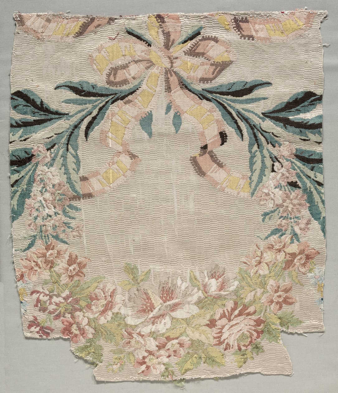 Fragment jedwabiu, część panelu "Le panier fleuri" autorstwa Philippe de Lasalle
