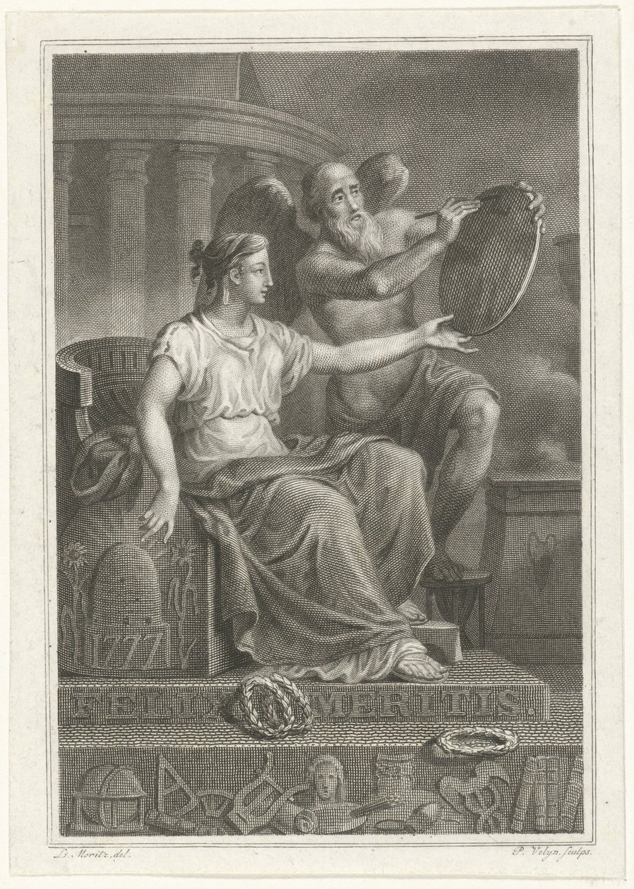 Symboliczne przedstawienie w 50. rocznicę Felixa Meritisa, 1827 autorstwa Philippus Velijn