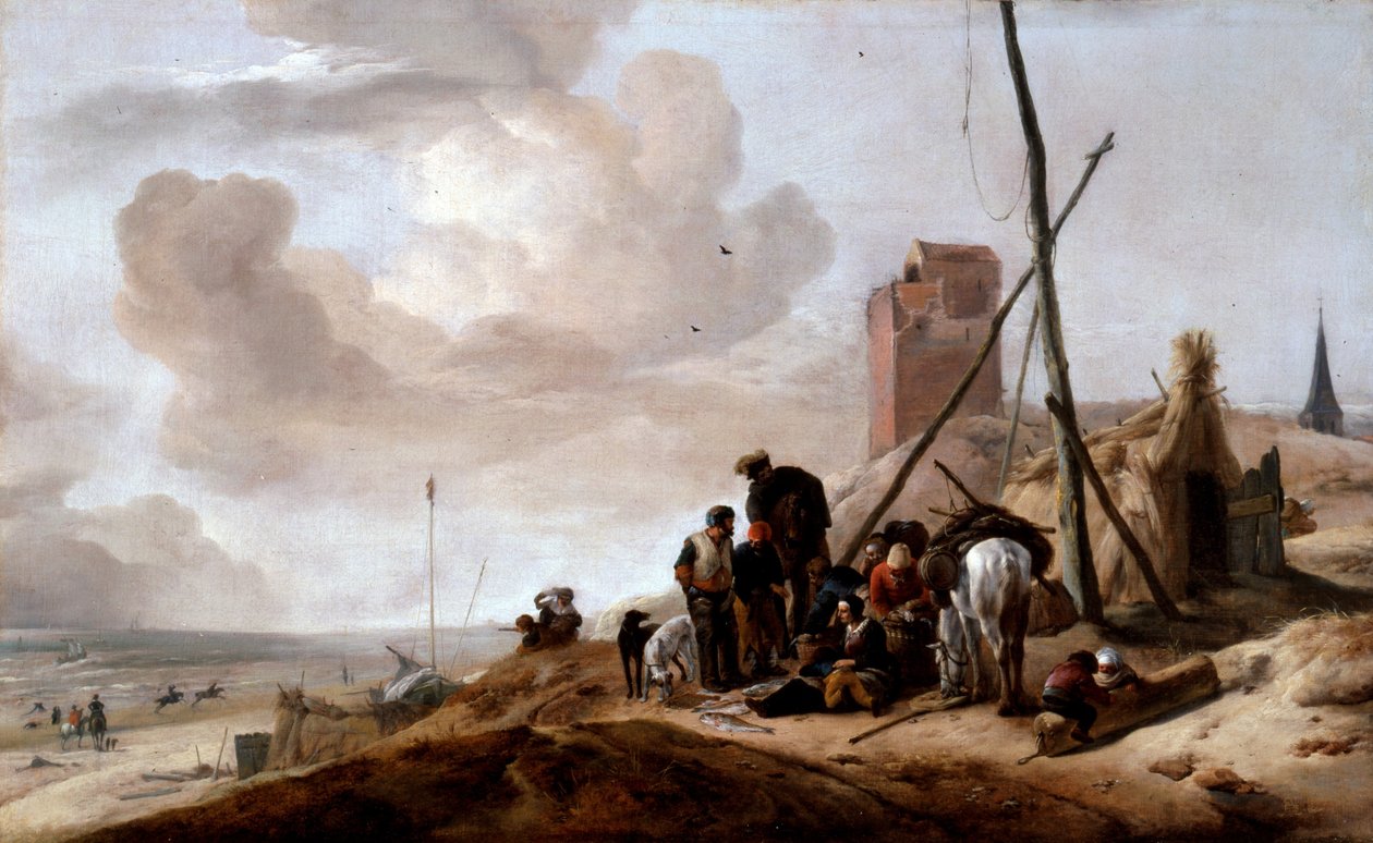 Scena przybrzeżna autorstwa Philips Wouwerman