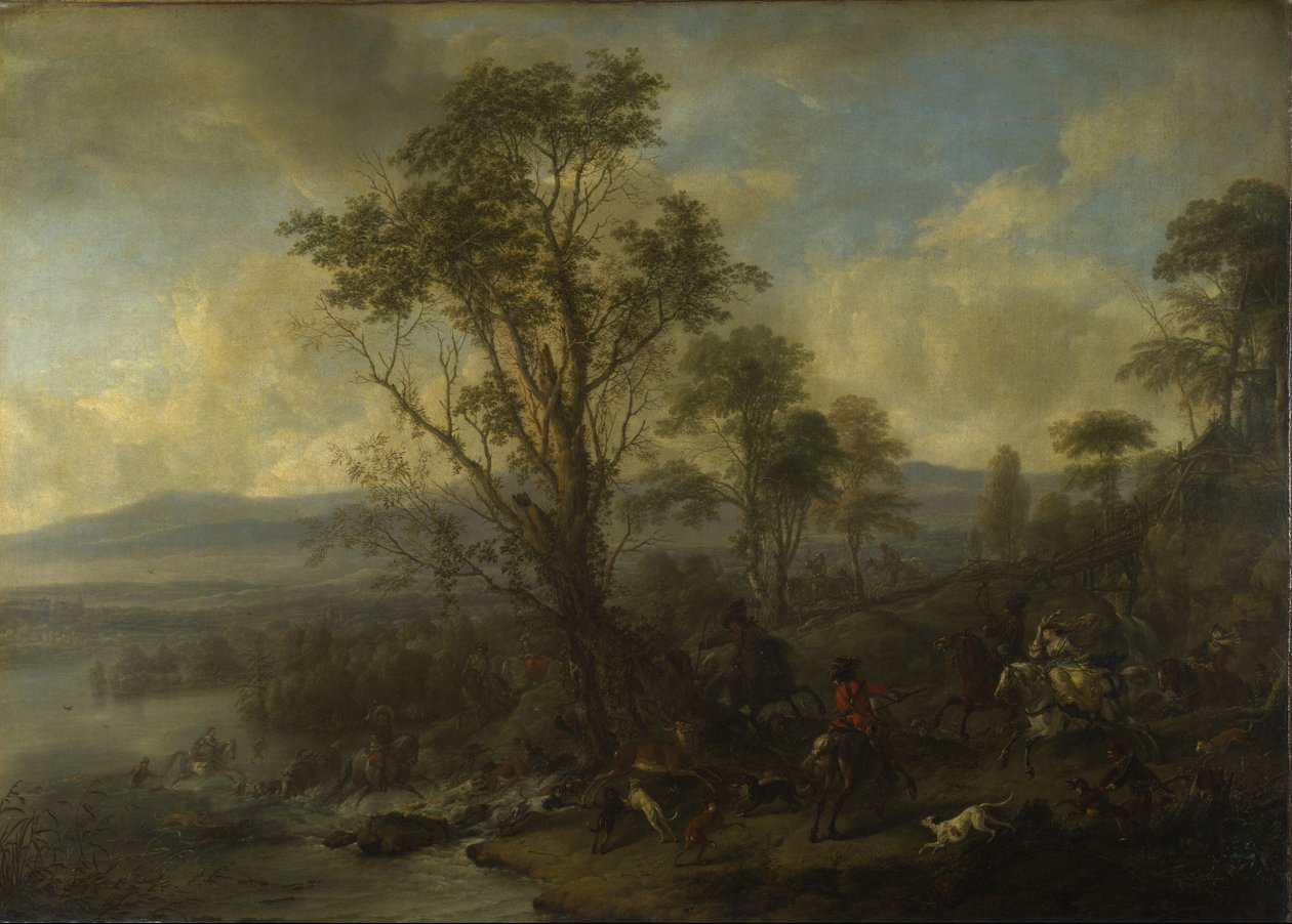 Polowanie na jelenie autorstwa Philips Wouwerman