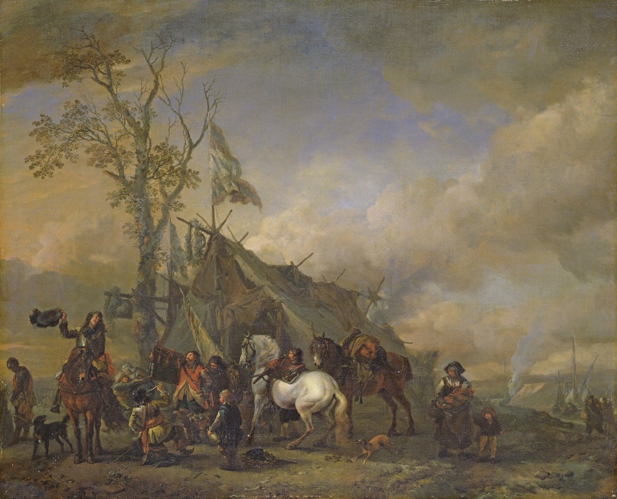 Wyjazd kawalerzystów autorstwa Philips Wouwerman