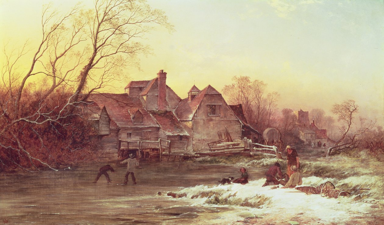 Zimowa scena autorstwa Philips Wouwerman