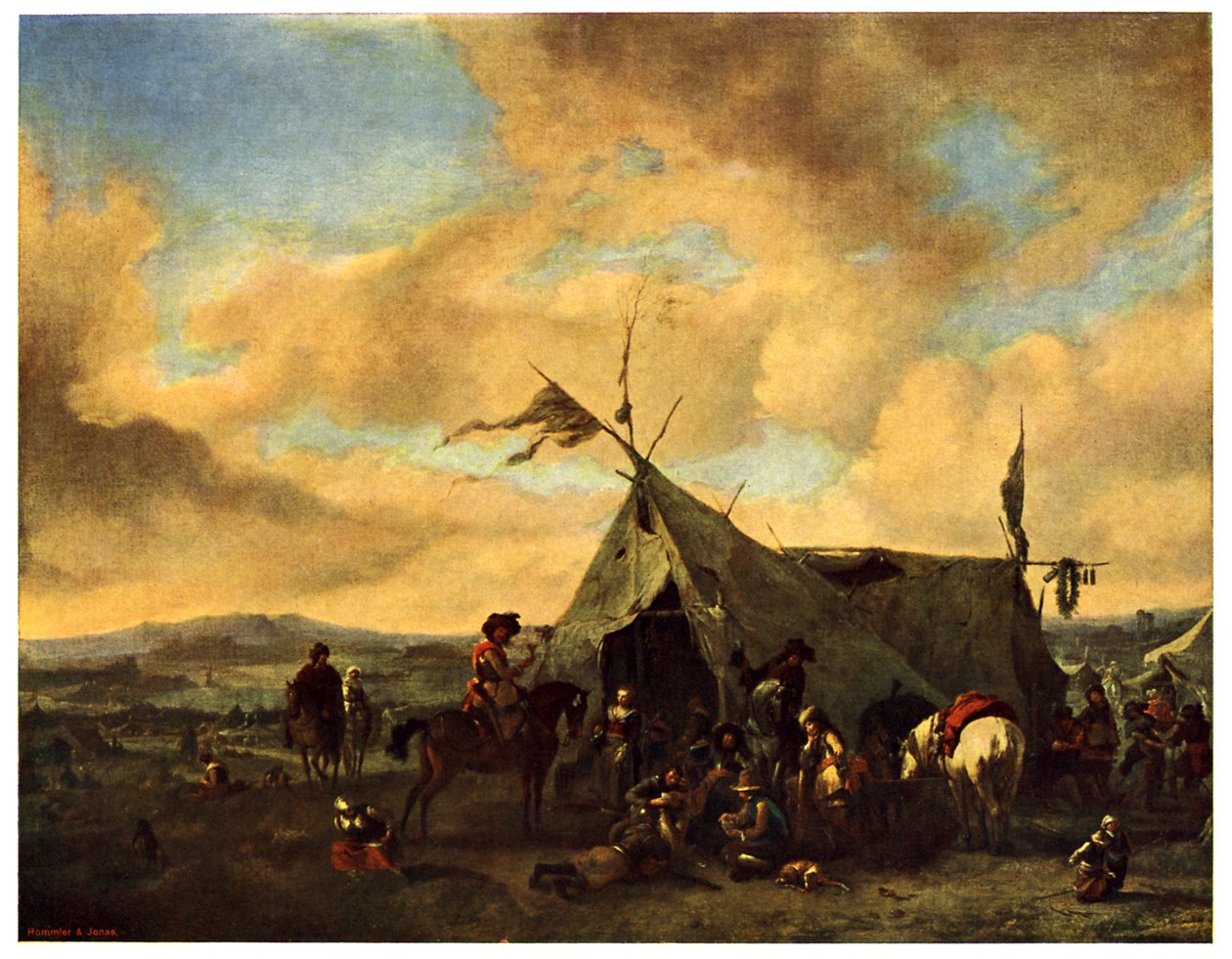Obóz w czasie wojny trzydziestoletniej autorstwa Philips Wouwerman