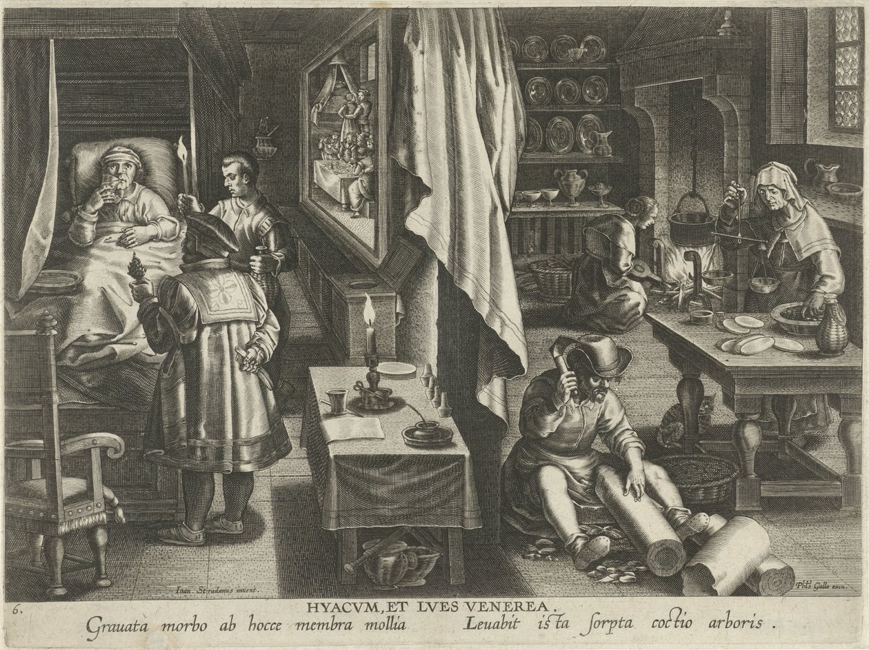 Lek na kiłę autorstwa Philips Galle (attributed to workshop of)