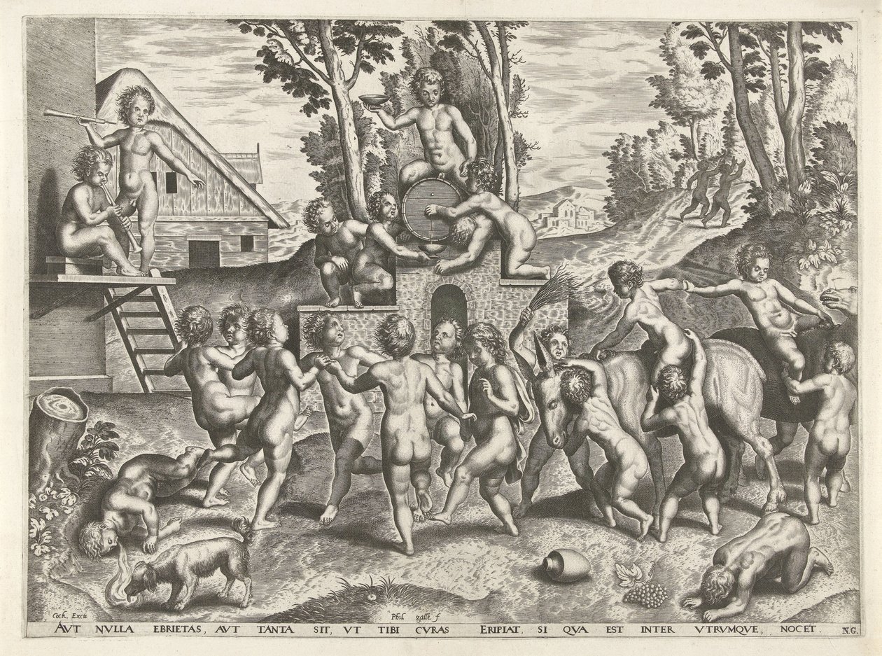 Bachanalia dzieci autorstwa Philips Galle