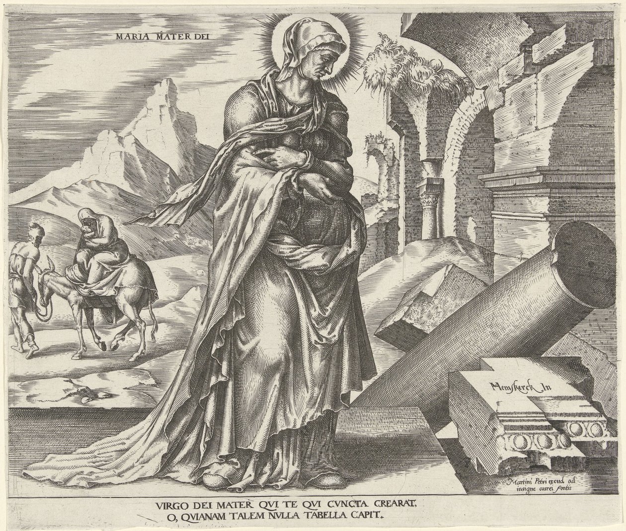 Maria Maria Mater Dei (tytuł na obiekcie) Osiem znanych kobiet ze Starego i Nowego Testamentu (tytuł serii) autorstwa Philips Galle