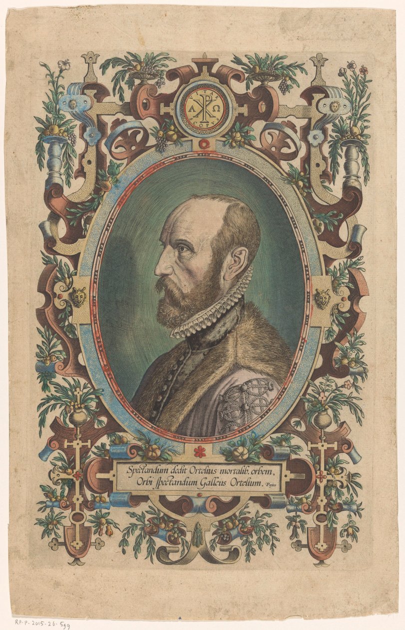 Portret Abrahama Orteliusa autorstwa Philips Galle