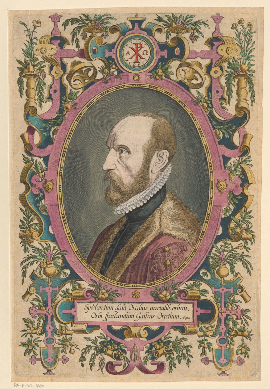 Portret Abrahama Orteliusa autorstwa Philips Galle