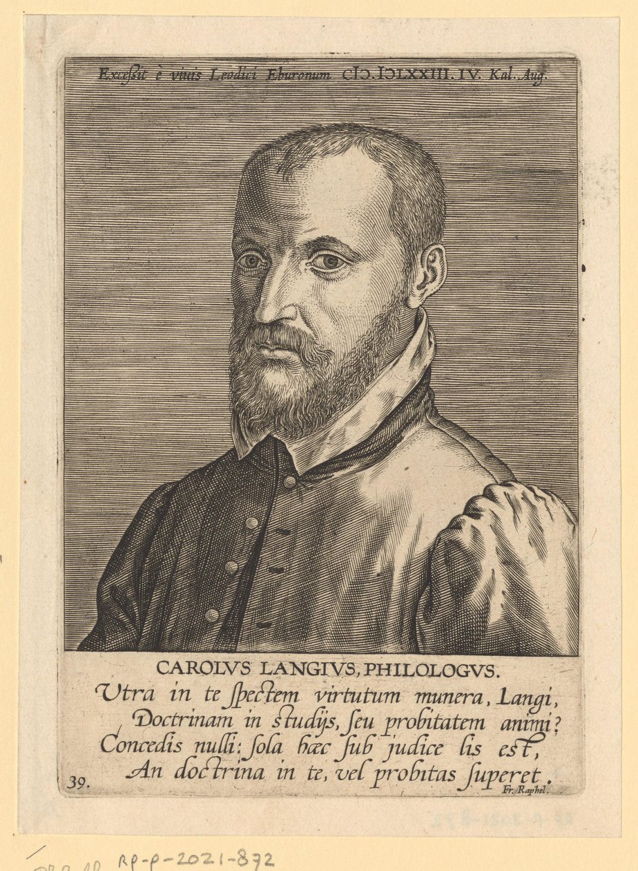 Portret Charlesa de Langhe autorstwa Philips Galle