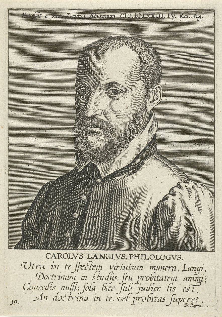 Portret Charlesa de Langhe autorstwa Philips Galle