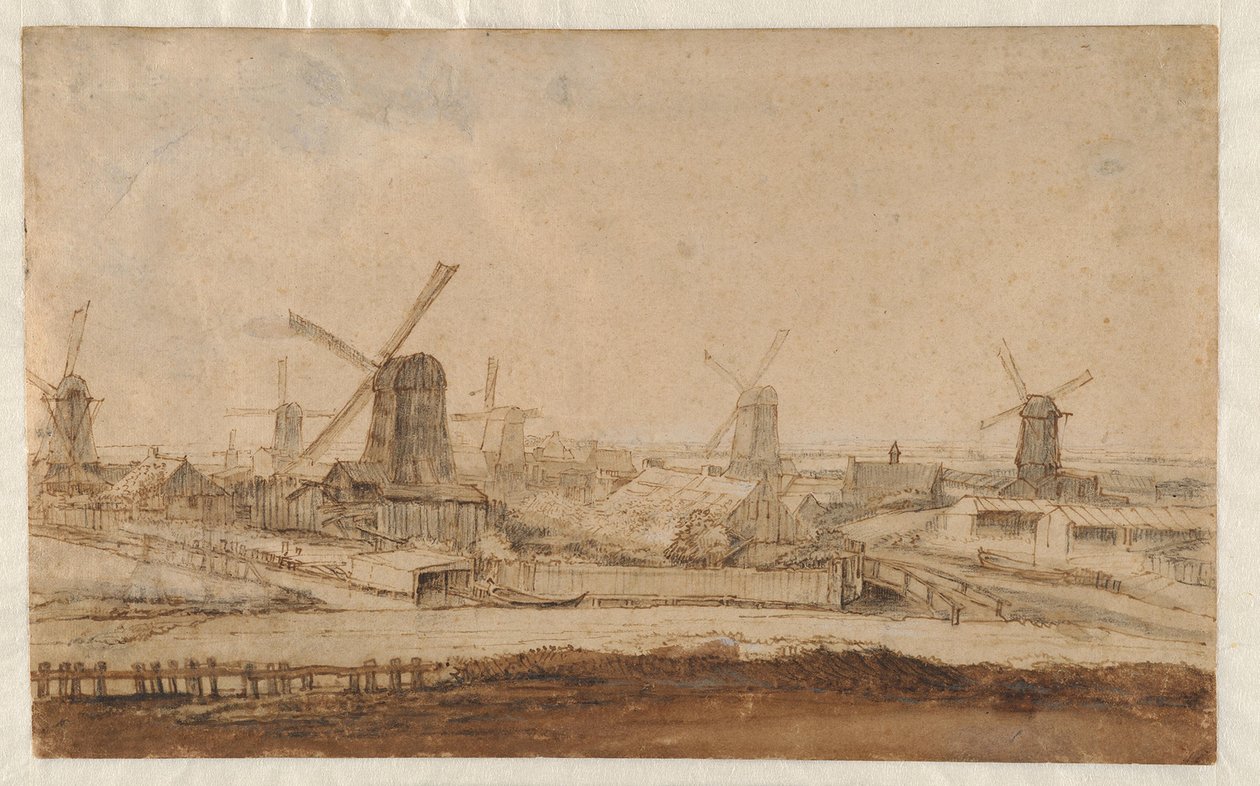 Tartaki poza Raampoort autorstwa Philips Koninck