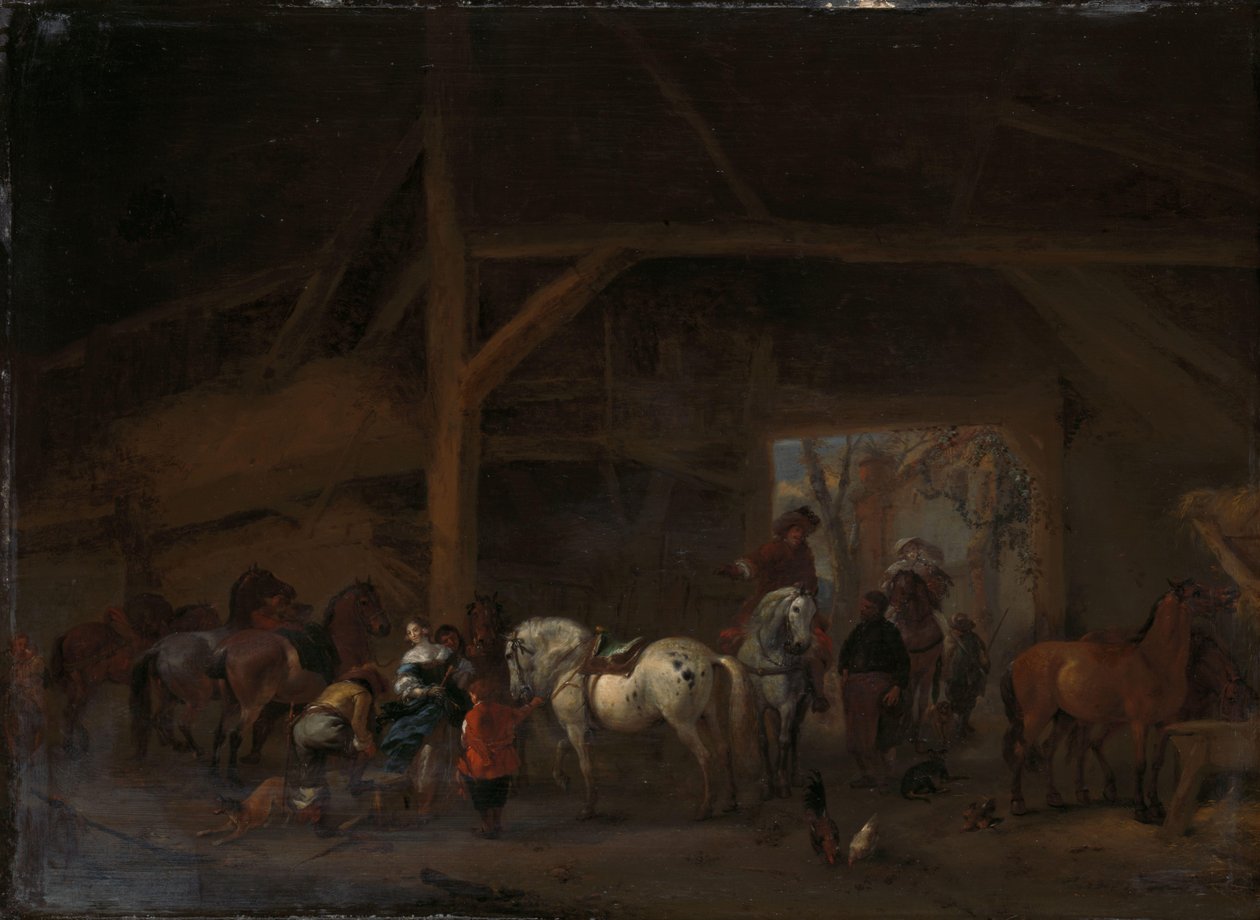 Stajnia autorstwa Philips Wouwerman