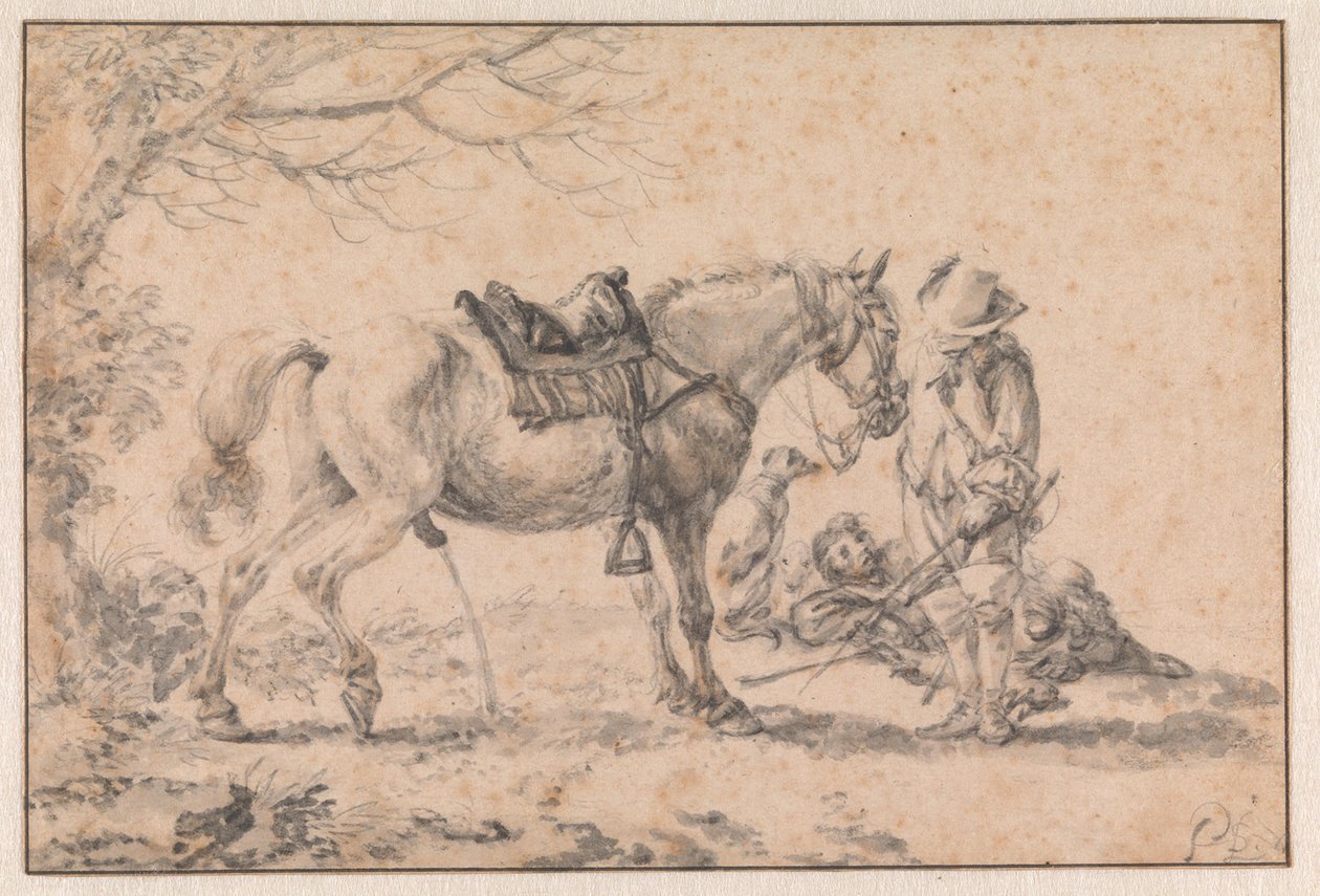 Sikający koń autorstwa Philips Wouwerman