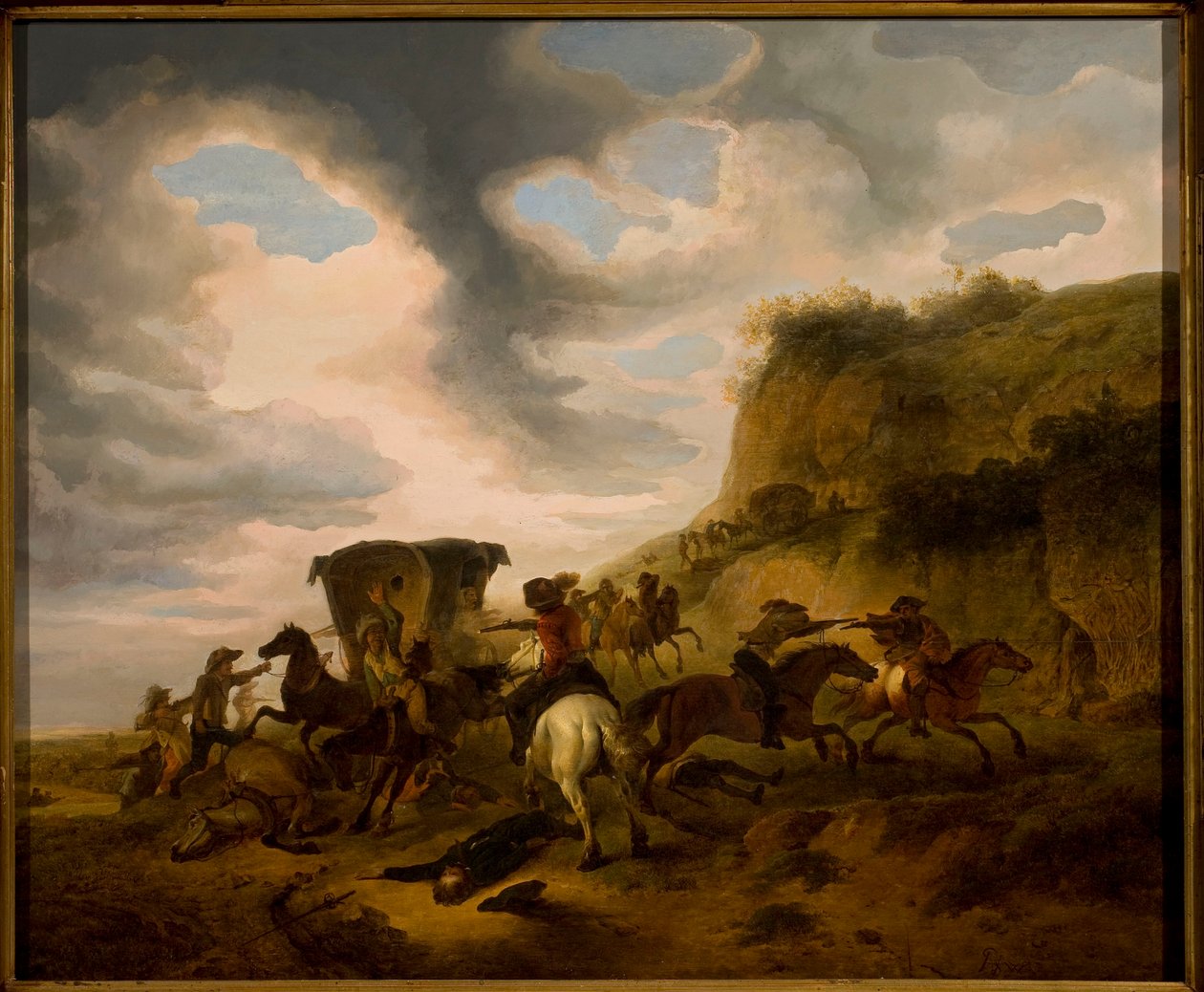 Napad na podróżnych autorstwa Philips Wouwerman