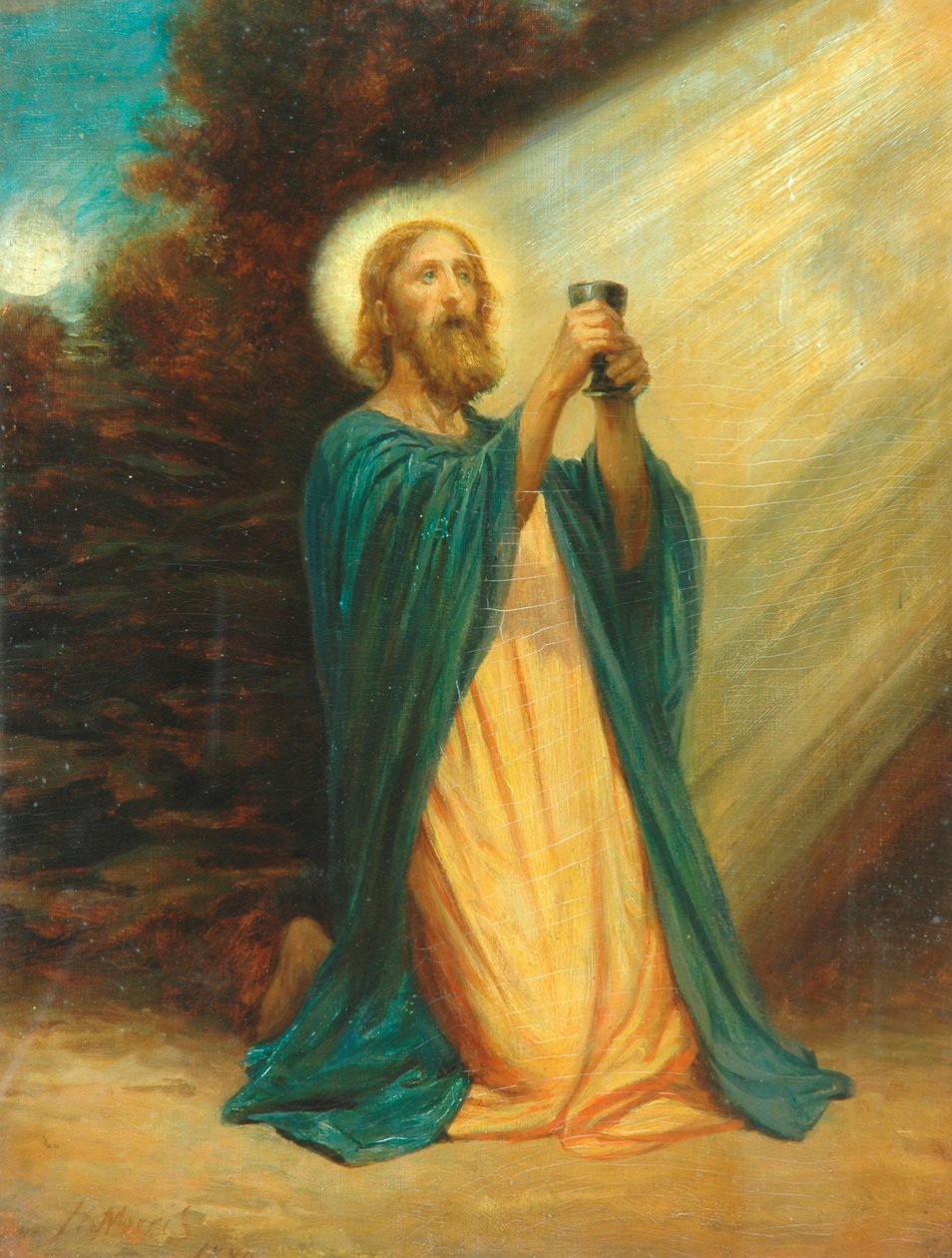 Chrystus w ogrodzie Getsemani, 1889 autorstwa Phillip Richard Morris