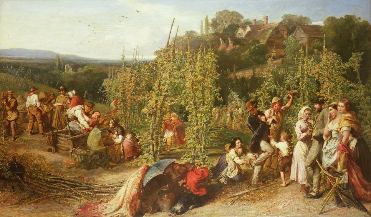 Życie w ogrodzie chmielowym, 1859 autorstwa Phoebus Levin