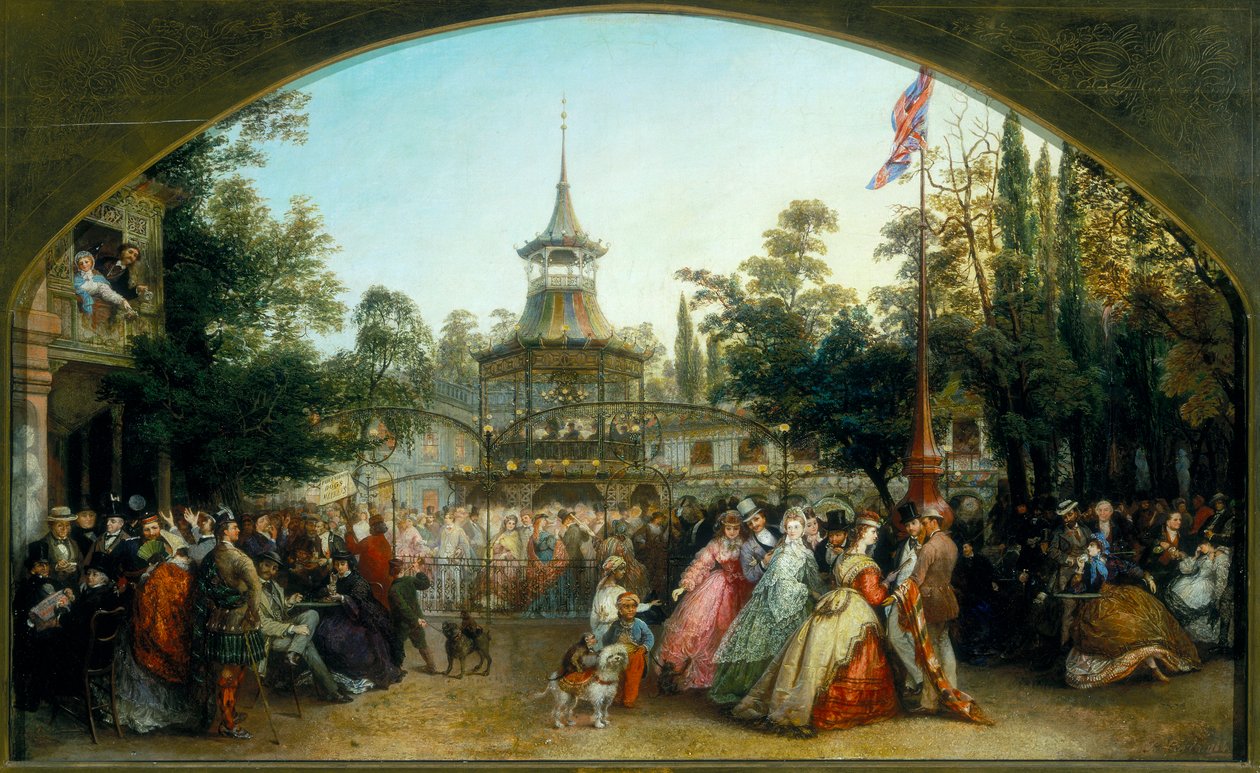 „Platforma taneczna w ogrodach Cremorne”, 1864. autorstwa Phoebus Levin