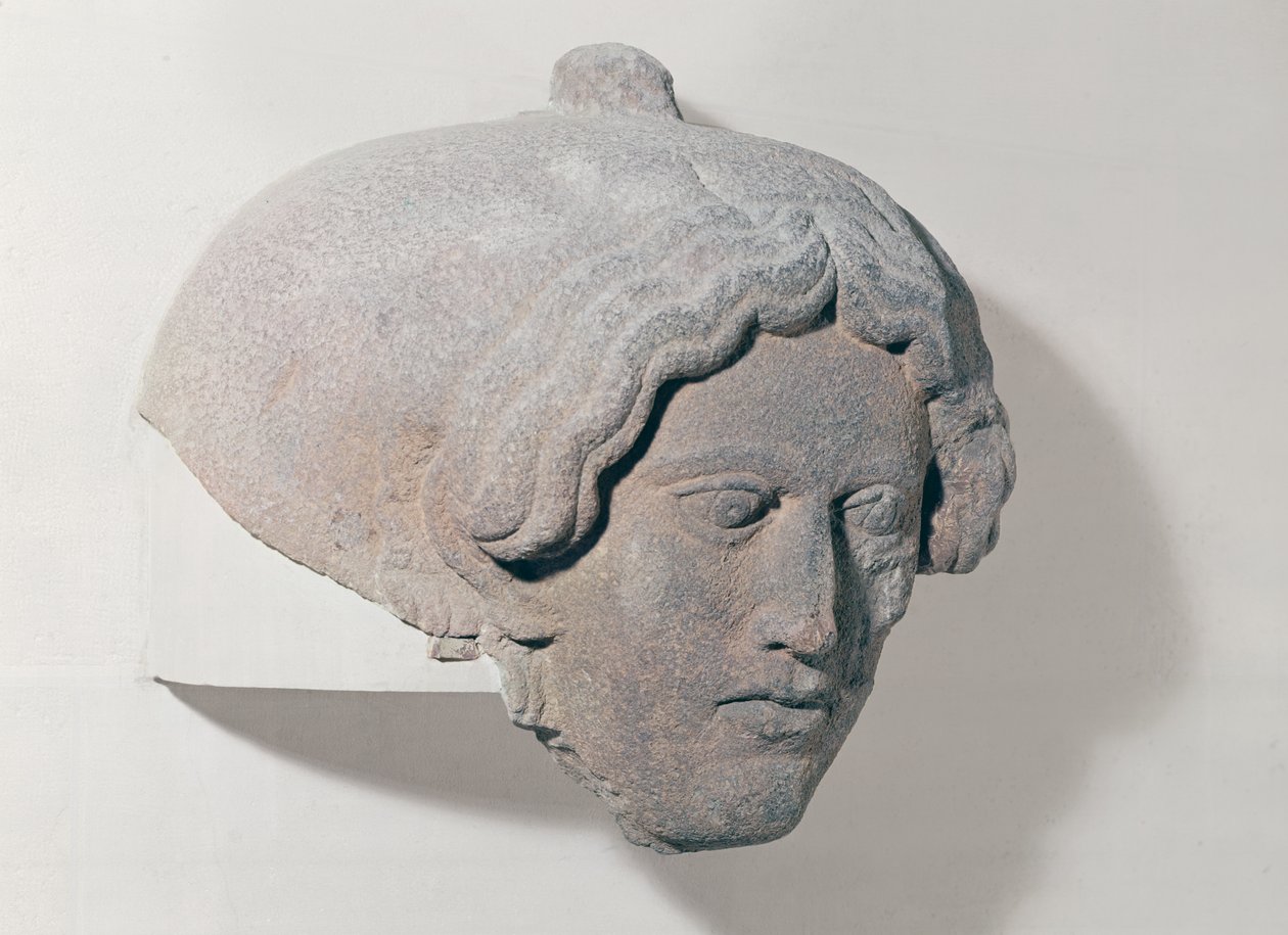 Głowa kobiety, fragment sarkofagu autorstwa Phoenician