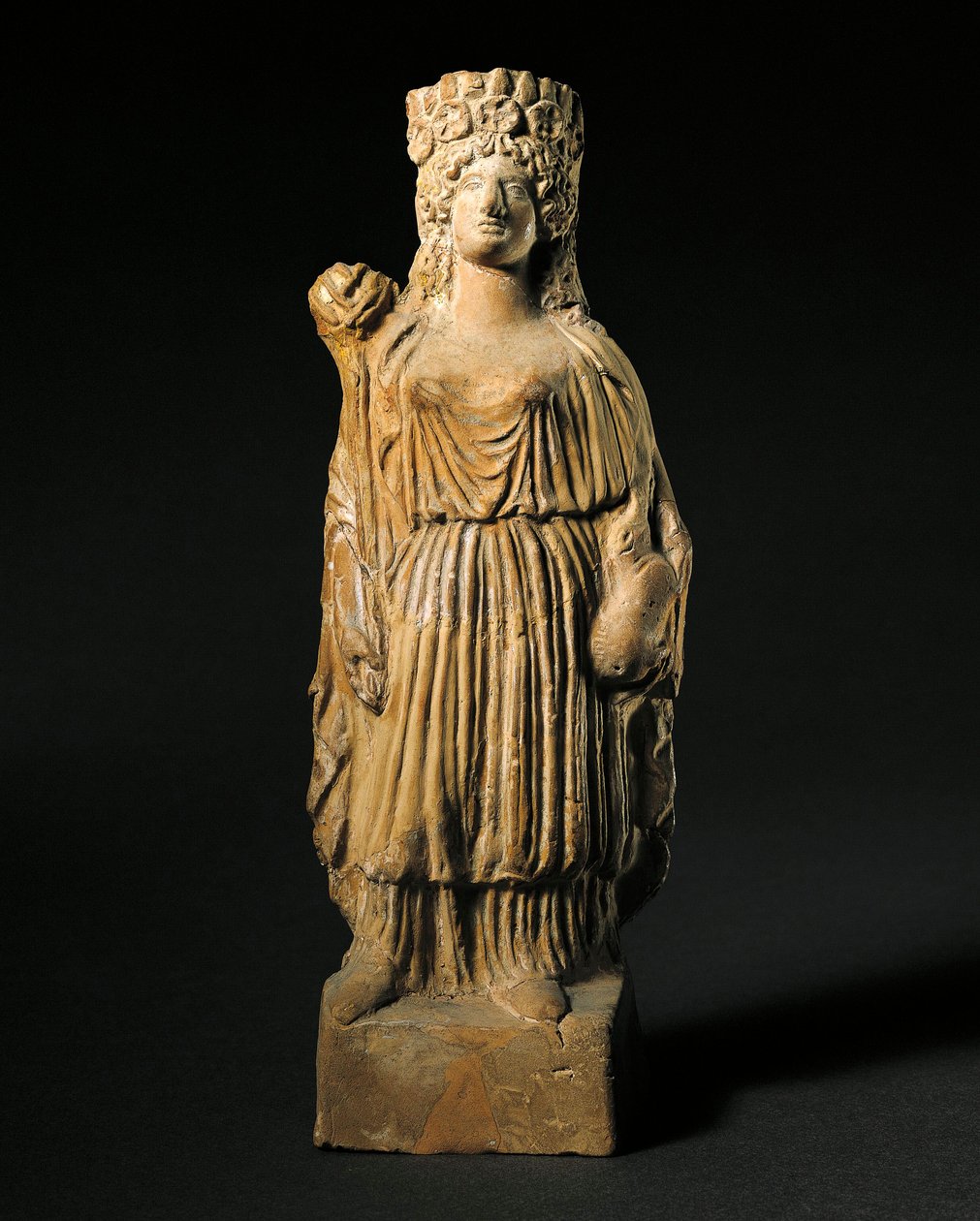 Sztuka fenicka: statuetka z terakoty przedstawiająca boskiego Tanita. III-II wiek p.n.e. Madryt, Museo Arqueologico Nacional autorstwa Phoenician