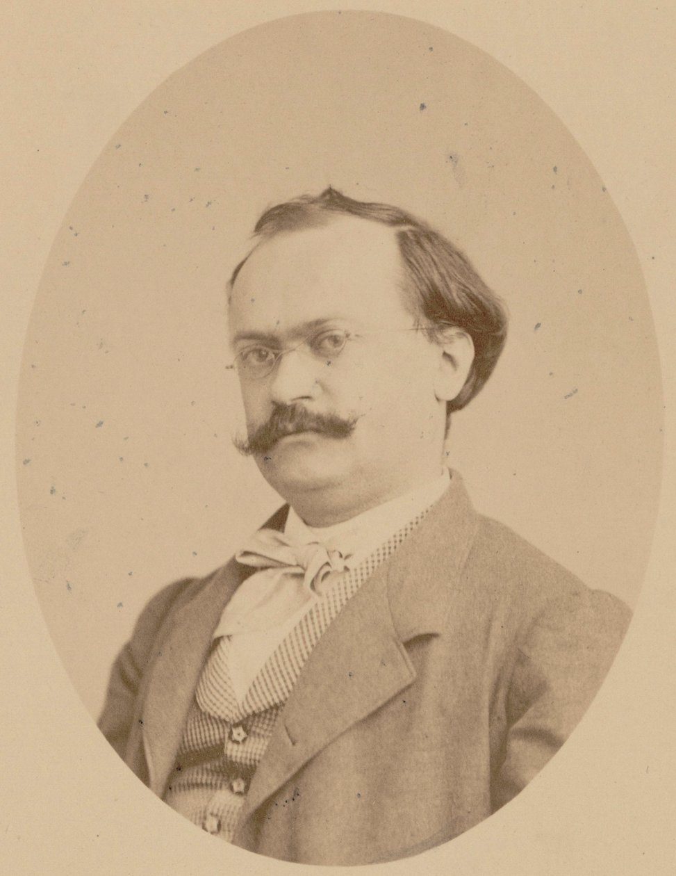 Portret kompozytora Charlesa Lecocqa 1832-1918, 1866. autorstwa Photo studio A. Legras.