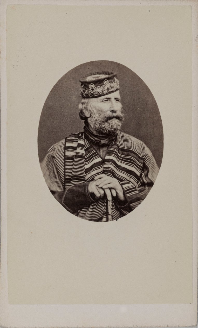 Portret Giuseppe Garibaldiego 1807-1882, 1882. autorstwa Photo studio Alessandro Pavia.