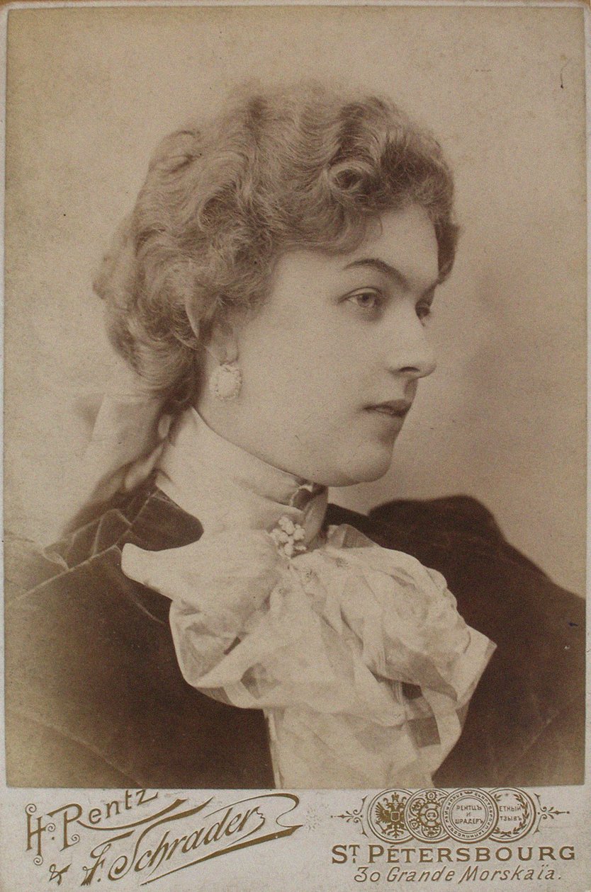 Anastazja Dmitriewna Wialtseva 1871-1913, połowa lat 90. XIX wieku. autorstwa Photo studio H. Rentz and F.