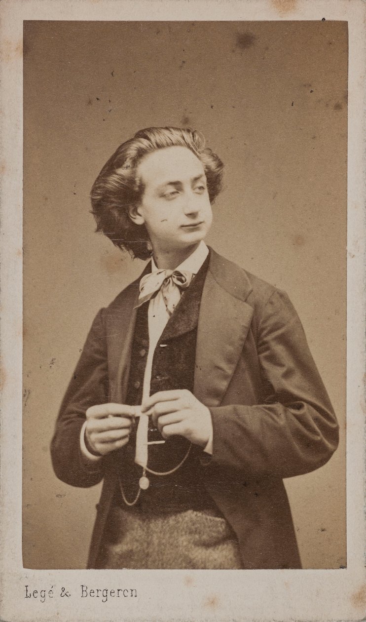Portret skrzypka i kompozytora Henri Kettena 1848-1883. autorstwa Photo studio Legé and Bergeron.