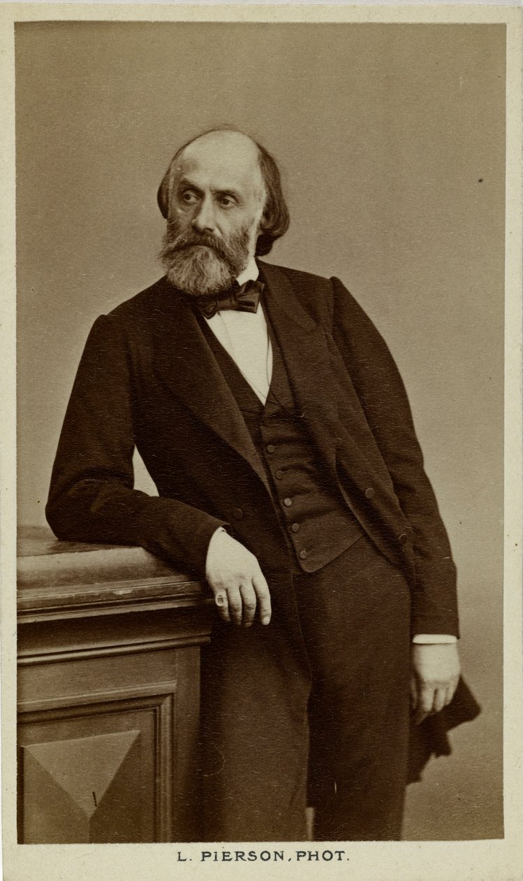 Portret poety Victora de Laprade 1812-1883, c. 1870. autorstwa Photo studio Mayer and Pierson.