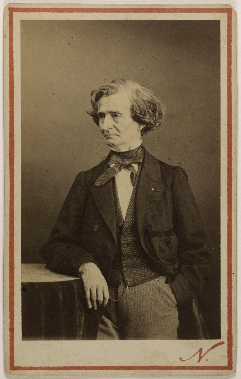 Portret kompozytora Hectora Berlioza 1803-1869, ok. 1860. autorstwa Photo studio Nadar.