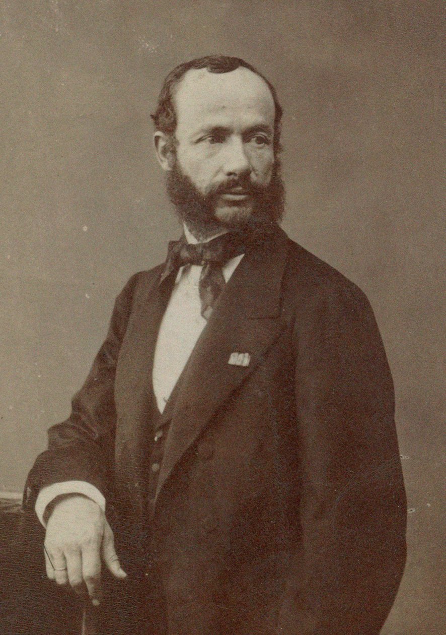 Portret skrzypka i kompozytora Henri Vieuxtempsa 1820-1881, lata 70. XIX wieku. autorstwa Photo studio Nadar.