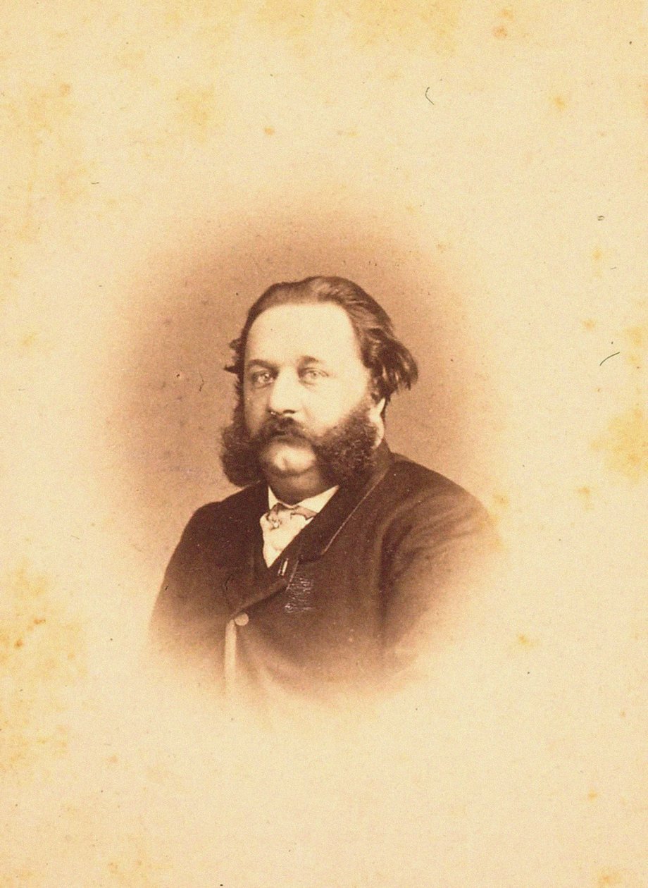 Portret kompozytora Alfreda Jaëlla 1832-1882, 1866. autorstwa Photo studio Paetz.