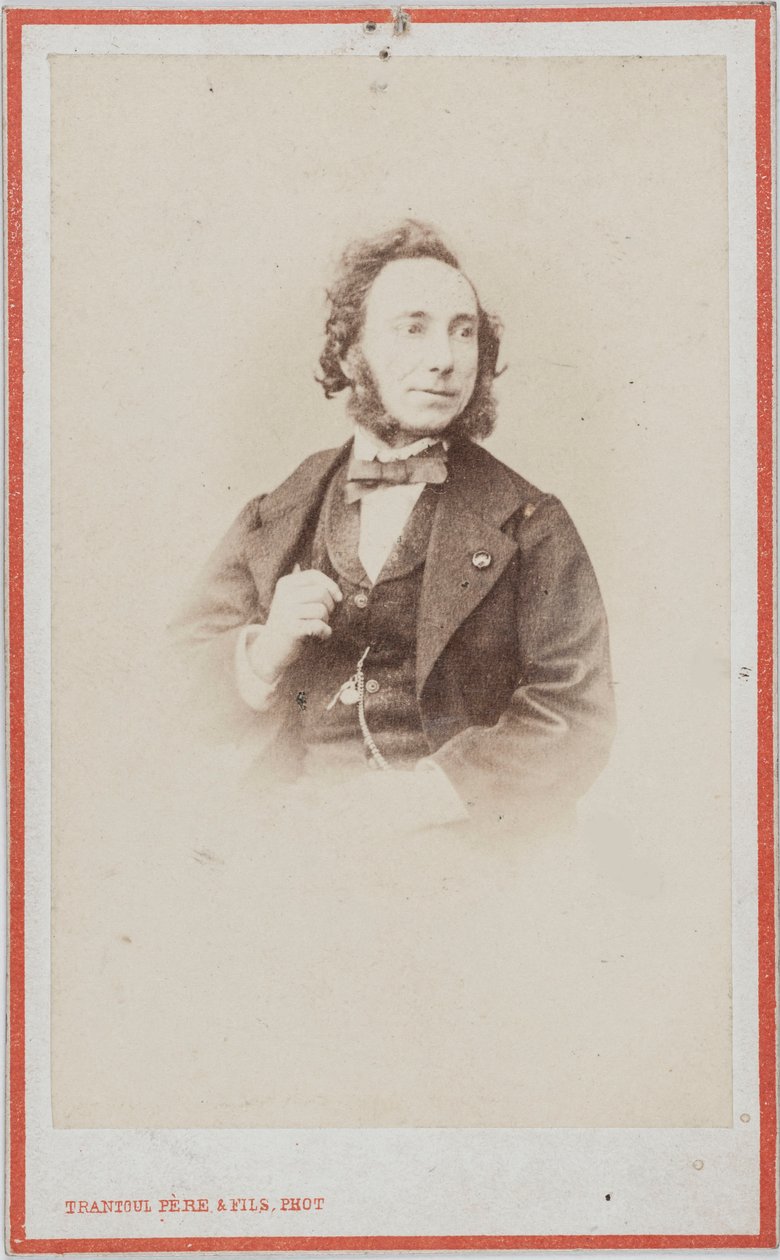 Portret skrzypka i kompozytora Camilla Sivori 1815-1894 . autorstwa Photo studio Trantoul Père and Fils.