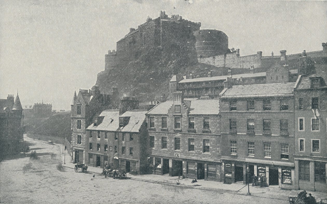 Zamek w Edynburgu, 1910 autorstwa Photochrom Co Ltd of London