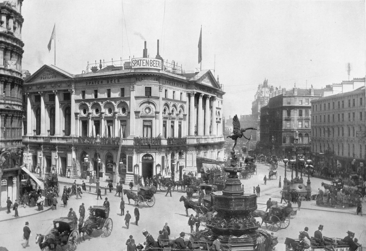 Piccadilly Circus, Westminster, Londyn, c1910 1911 autorstwa Photochrom Co Ltd of London