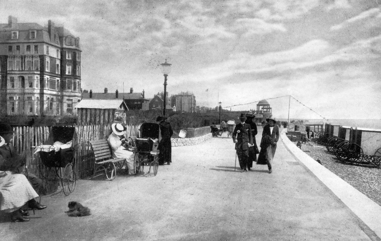 Parada, Bexhill-on-Sea, East Sussex, początek XX wieku. autorstwa Photochrom Co Ltd of London